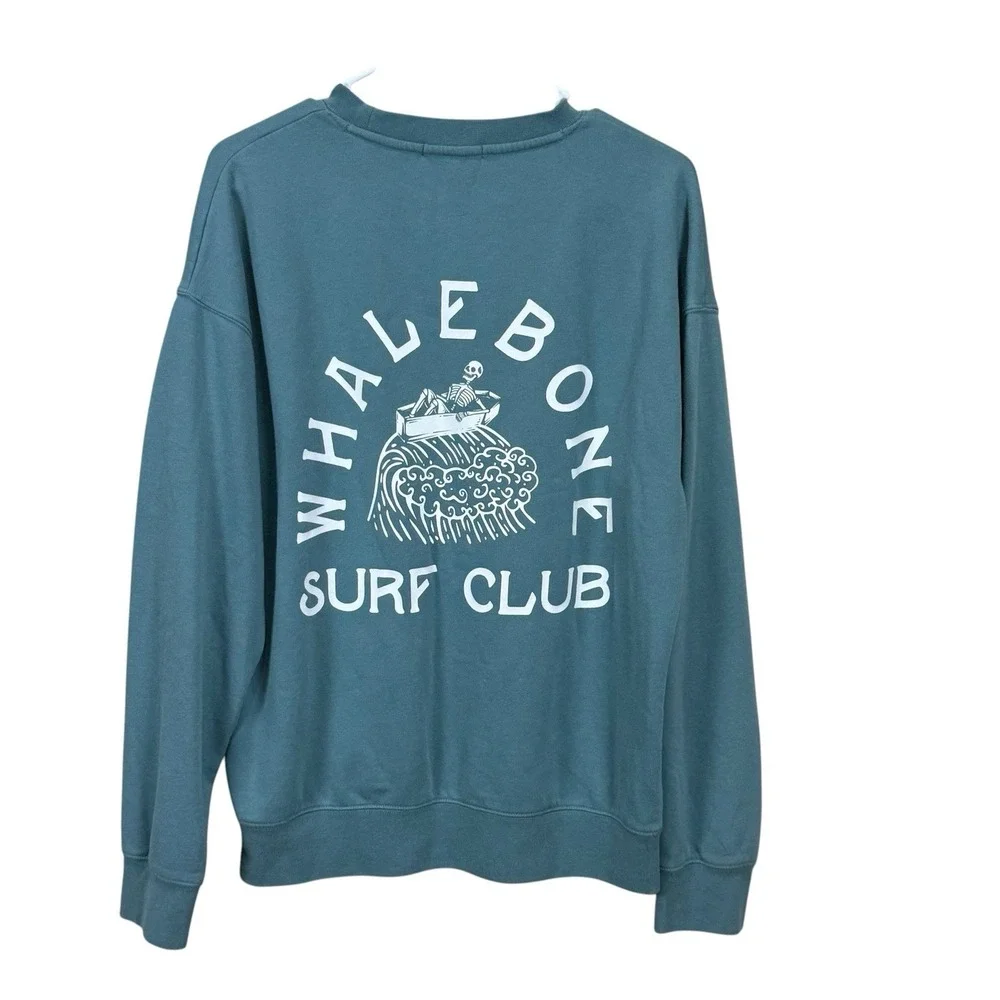 Whalebone Surf Shop Sweatshirt Mens Medium Green Crewneck Independent Trading Co